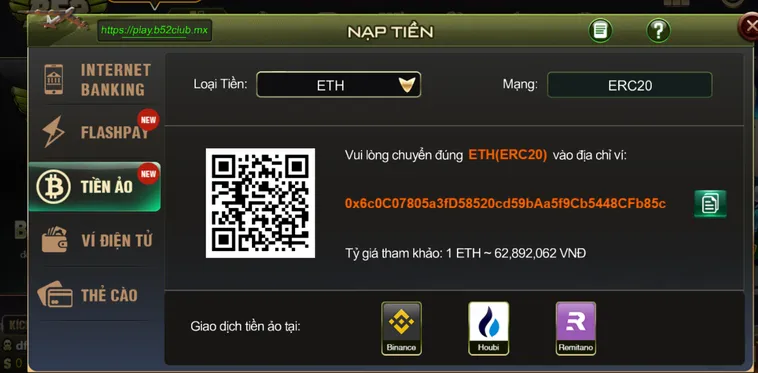 Hướng Dẫn Cách Nạp Tiền B52CLUB An Toàn Nhanh Chóng Với Tỷ Lệ 1 1